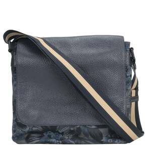 Coach Shoulder Bag, Botanical Print, F59301, Canvas and Leather, Navy, Flap, ...